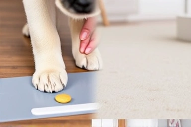 Puppy training success and clean home.